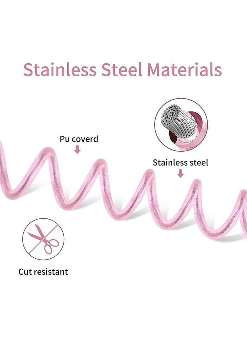 سوار معصم أمان للأطفال بطول 1.5 متر - سوار متين مضاد للضياع للأطفال الصغار، أساور آمنة مريحة وقابلة للتعديل لمنع الأطفال من الضياع -  ( وردي ) - Image 5